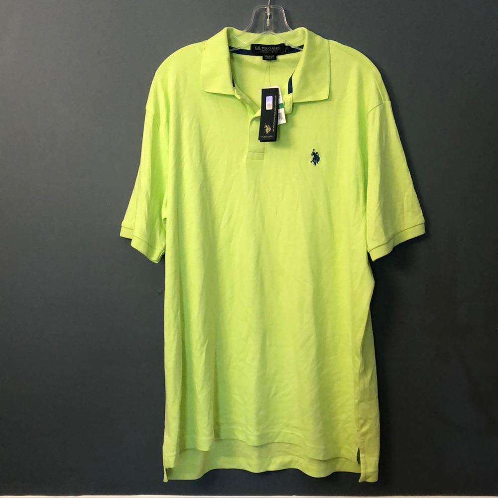 New U.S. Polo Assn. luxury feel men’s green polo shirt Large